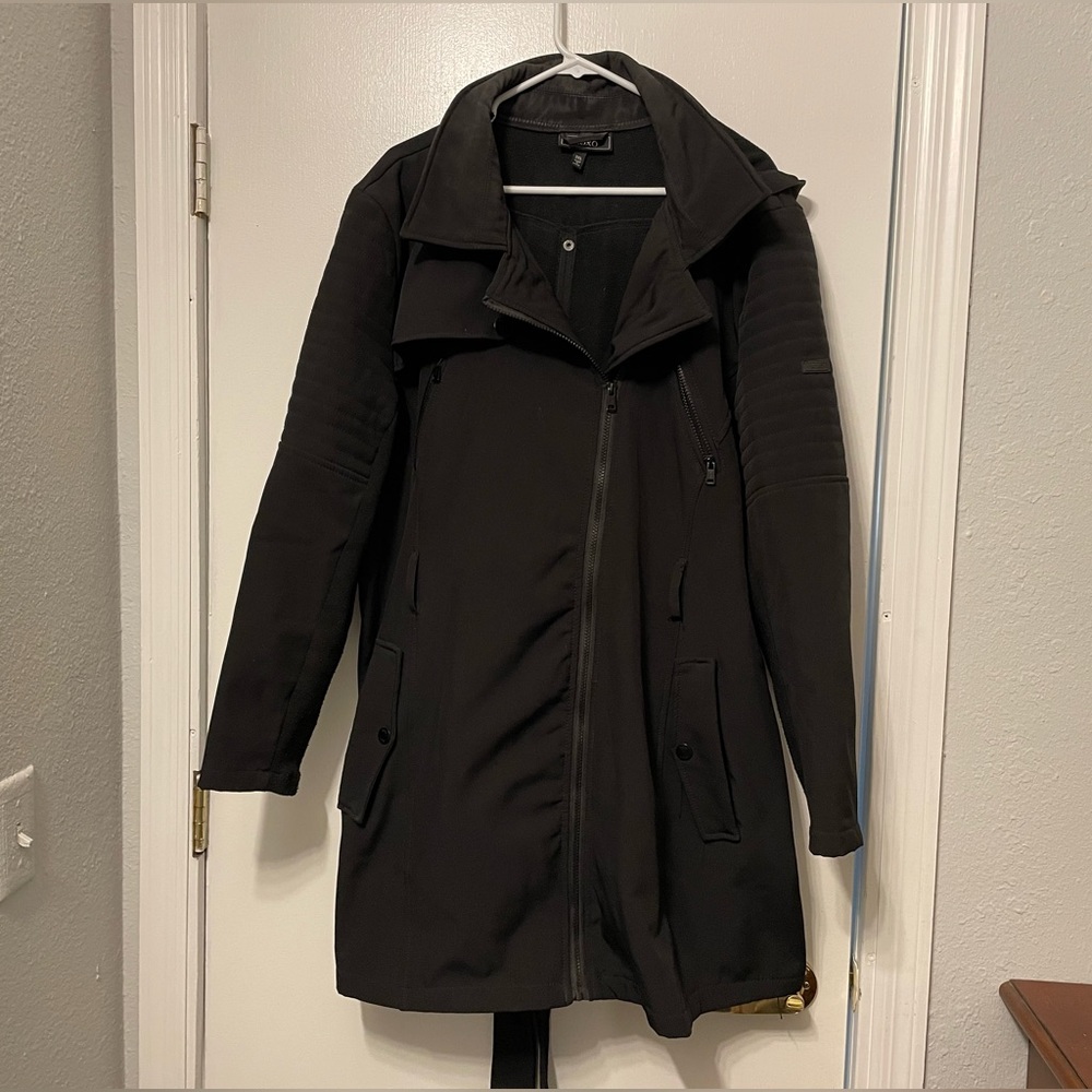 Black trench style winter coat